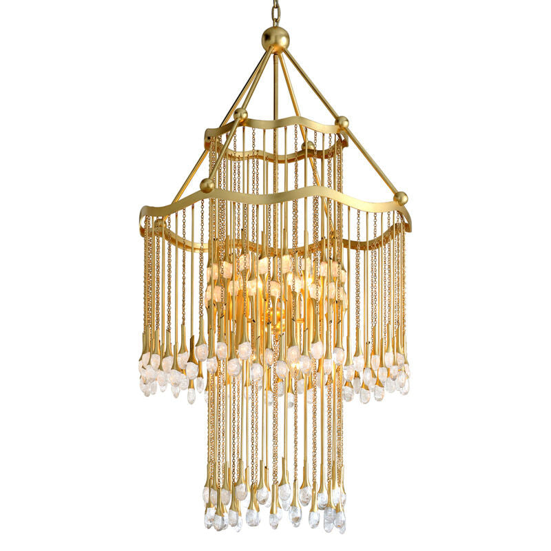 Corbett Lighting Kiara Chandelier in Gold Leaf 286-012