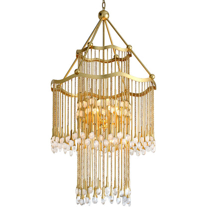 Corbett Lighting Kiara Chandelier in Gold Leaf 286-012