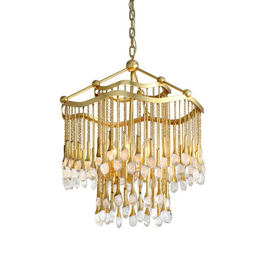 Corbett Lighting Kiara Chandelier in Gold Leaf 286-06-GL