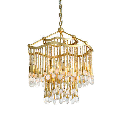 Corbett Lighting Kiara Chandelier in Gold Leaf 286-06-GL