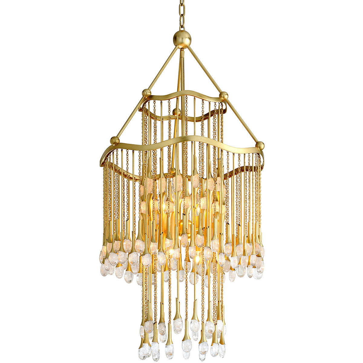 Corbett Lighting Kiara Chandelier in Gold Leaf 286-08