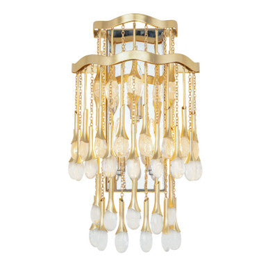 Corbett Lighting Kiara Wall Sconce in Gold Leaf 286-13