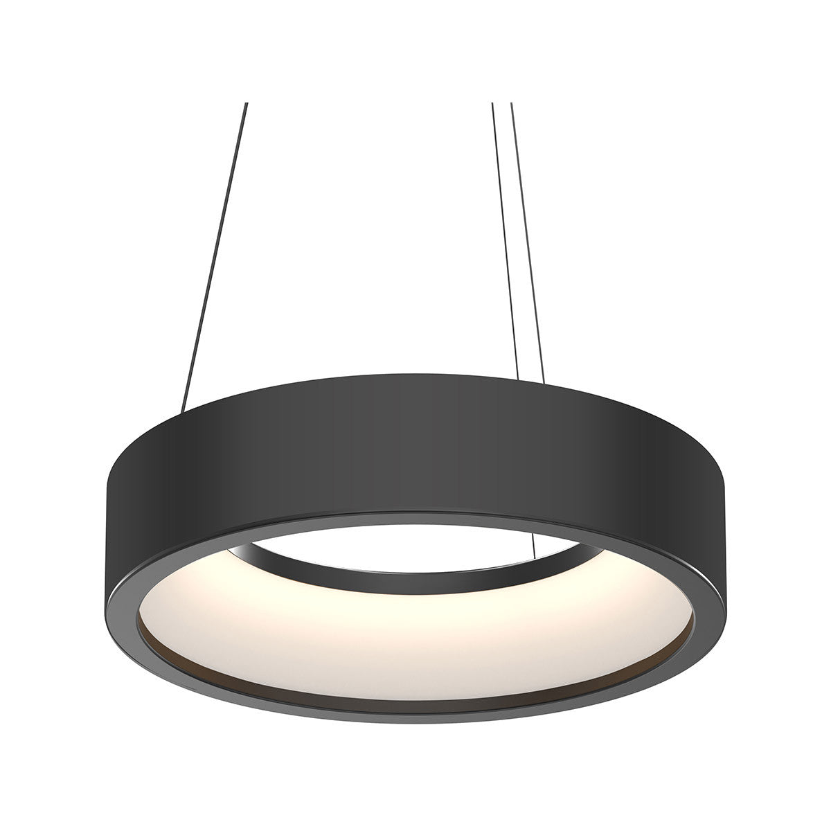 Sonneman Lighting Tromme 18" Short LED Pendant in Satin Black 2862.25