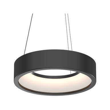 Sonneman Lighting Tromme™ 18" Short LED Pendant in Satin Black 2862.25