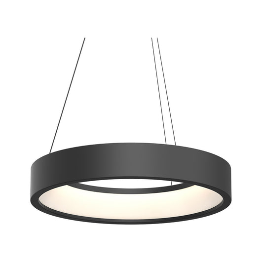 Sonneman Lighting Tromme 24" Short LED Pendant in Satin Black 2864.25