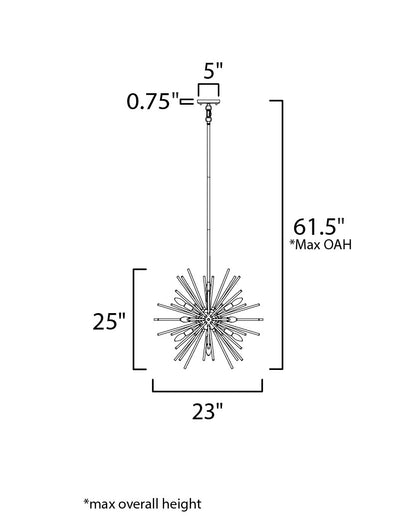 Maxim Polaris 12-Light Pendant in Polished Chrome 28664CLPC