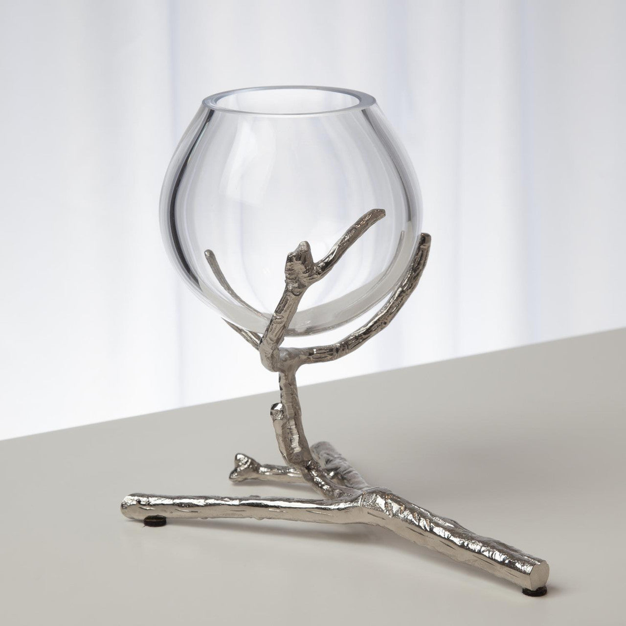 Global Views Twig Vase Holder Nickel 9.92659