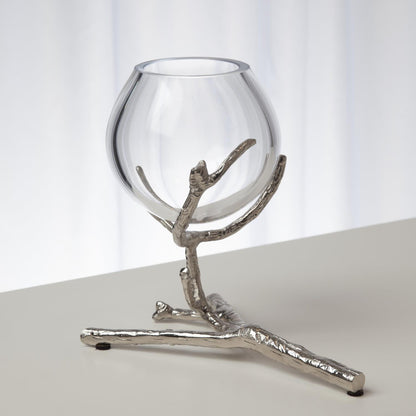 Global Views Twig Vase Holder Nickel 9.92659