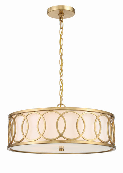 Crystorama Libby Langdon for Crystorama Graham 6 Light Antique Gold Chandelier 287-GA