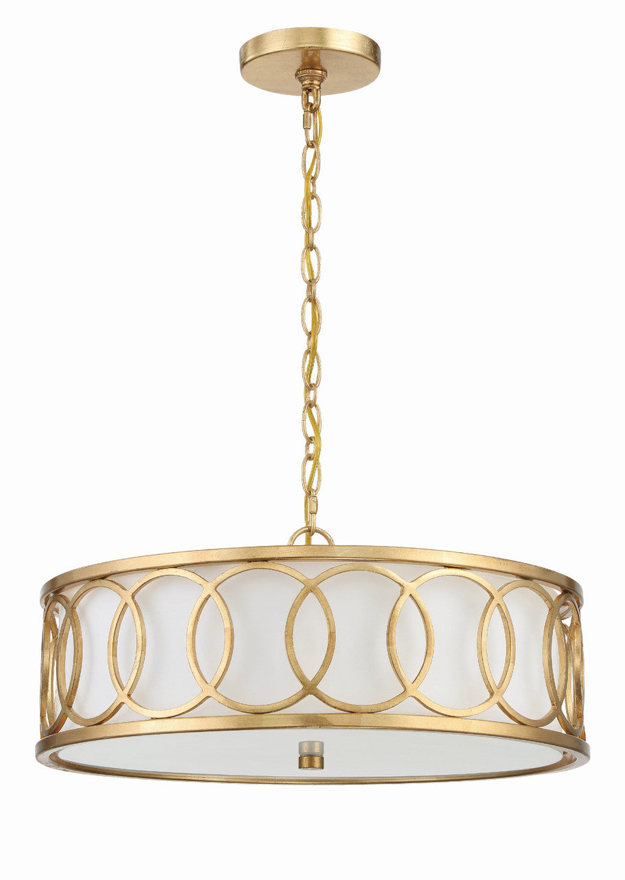 Crystorama Libby Langdon for Crystorama Graham 6 Light Antique Gold Chandelier 287-GA