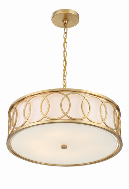 Crystorama Libby Langdon for Crystorama Graham 6 Light Antique Gold Chandelier 287-GA