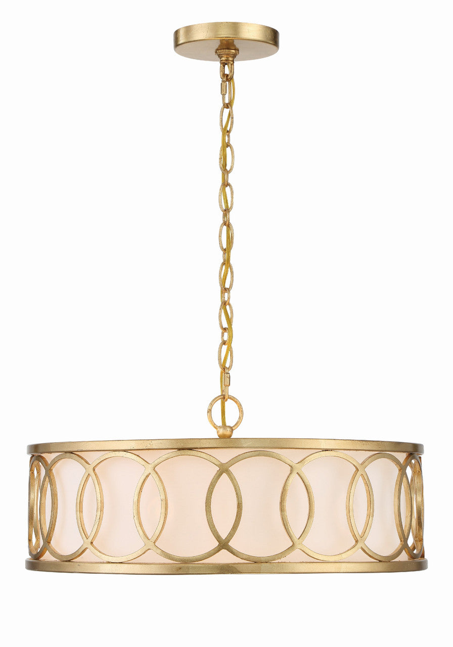 Crystorama Libby Langdon for Crystorama Graham 6 Light Antique Gold Chandelier 287-GA