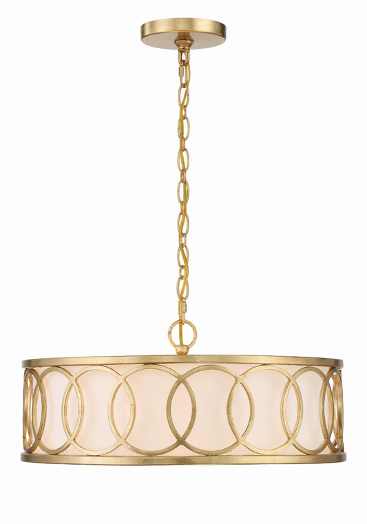 Crystorama Libby Langdon for Crystorama Graham 6 Light Antique Gold Chandelier 287-GA