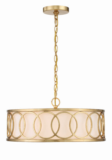 Crystorama Libby Langdon for Crystorama Graham 6 Light Antique Gold Chandelier 287-GA