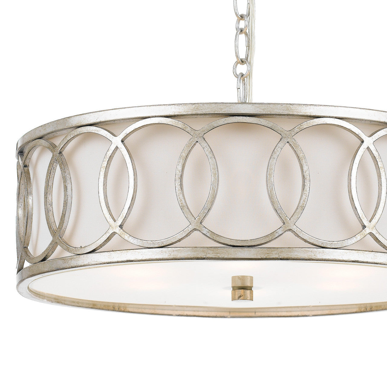 Crystorama Libby Langdon for Crystorama Graham 6 Light Antique Silver Chandelier 287-SA