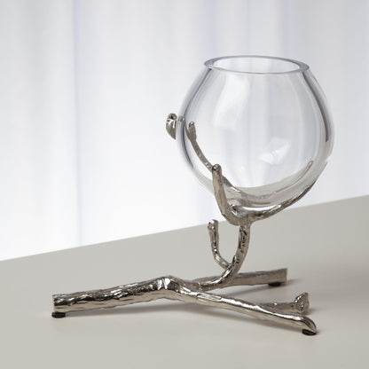 Global Views Twig Vase Holder Nickel 9.92659