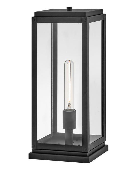 Hinkley Lighting Max Medium Pier Mount Lantern Black Low Voltage Bulb(s) Included  28857BK-LV