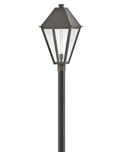 Hinkley Lighting Endsley Large Post Mount Lantern Blackened Brass 28861BLB