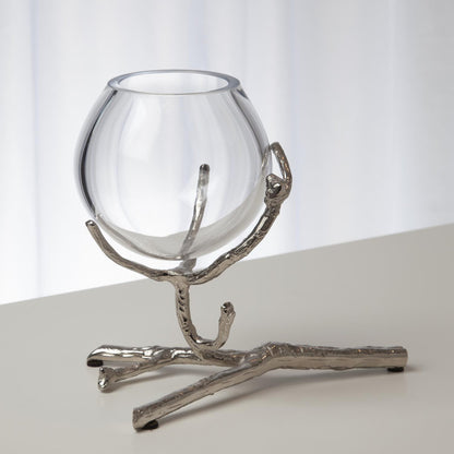 Global Views Twig Vase Holder Nickel 9.92659