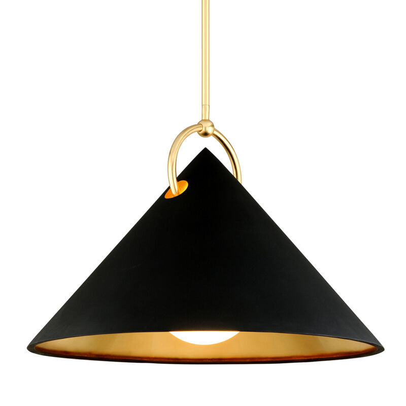 Corbett Lighting Charm Pendant in Gold Leaf 289-43-GL/SBK