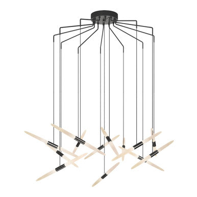 Sonneman Lighting Ballet™ 13-Light Spreader LED Pendant in Satin Black 2896.25