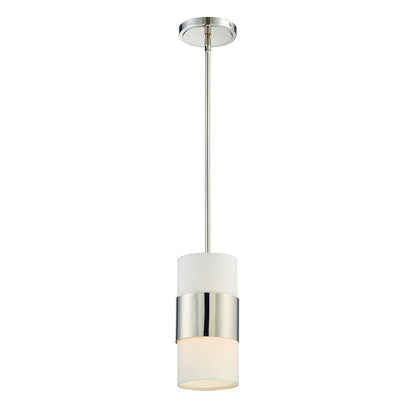 Crystorama Libby Langdon for Crystorama Grayson 1 Light Polished Nickel Pendant 290-PN