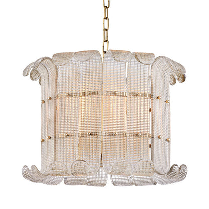 Hudson Valley Lighting Brasher Chandelier in Aged Brass 2908-AGB