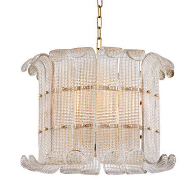 Hudson Valley Lighting Brasher Chandelier in Aged Brass 2908-AGB