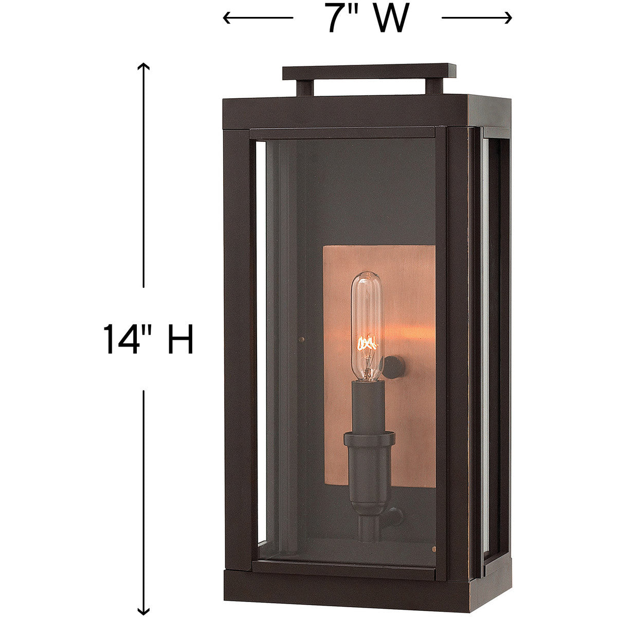 Hinkley Lighting Sutcliffe Small Wall Mount Lantern Oil Rubbed Bronze 2910OZ