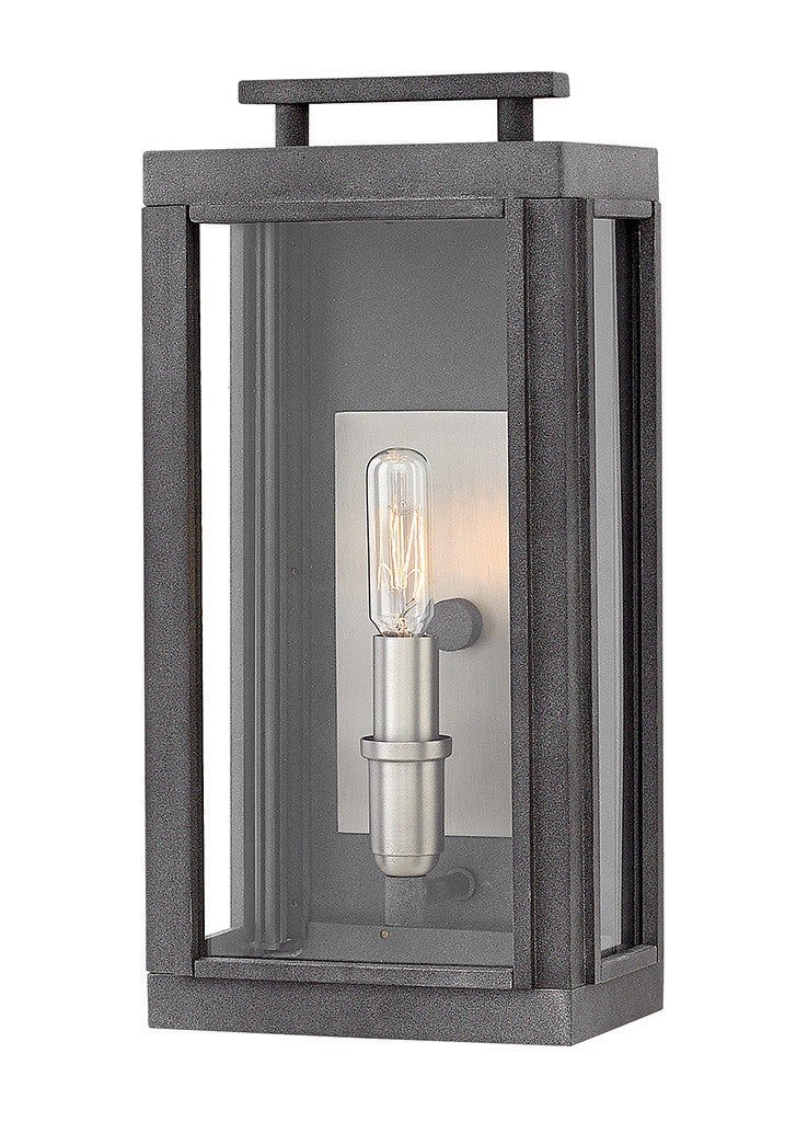 Hinkley Lighting Sutcliffe Small Wall Mount Lantern Aged Zinc LED Bulb(s) Included 2910DZ-LL