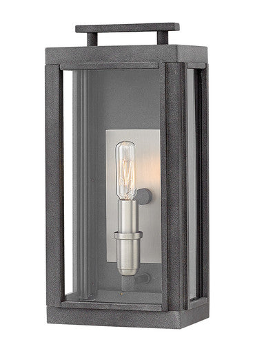 Hinkley Lighting Sutcliffe Small Wall Mount Lantern Aged Zinc 2910DZ