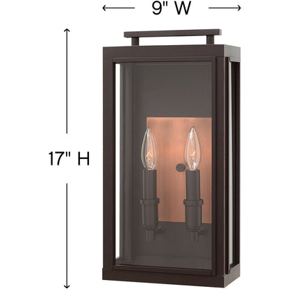 Hinkley Lighting Sutcliffe Medium Wall Mount Lantern Oil Rubbed Bronze 2914OZ