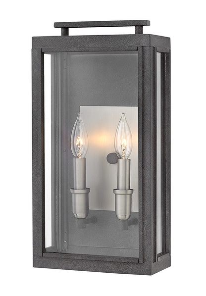 Hinkley Lighting Sutcliffe Medium Wall Mount Lantern Aged Zinc LED Bulb(s) Included 2914DZ-LL