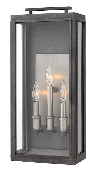 Hinkley Lighting Sutcliffe Large Wall Mount Lantern Aged Zinc LED Bulb(s) Included 2915DZ-LL