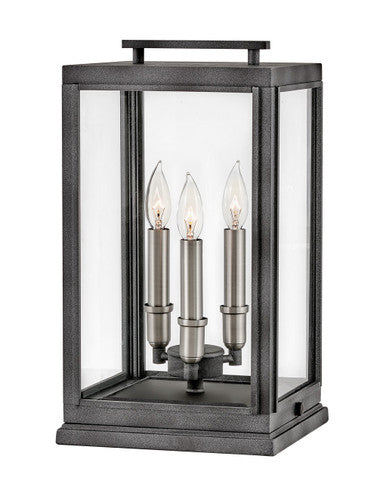 Hinkley Lighting Sutcliffe Large Pier Mount Lantern Aged Zinc 2917DZ