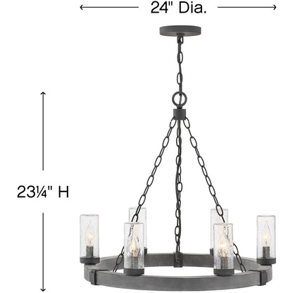 Hinkley Lighting Sawyer Medium Single Tier Aged Zinc 29206DZ