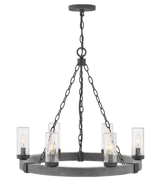 Hinkley Lighting Sawyer Medium Single Tier Aged Zinc 29206DZ