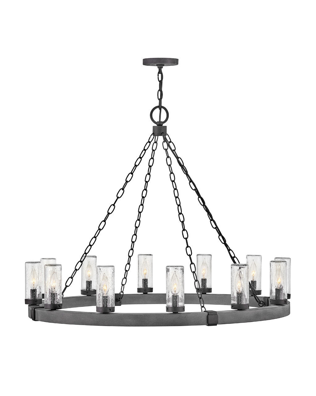 Hinkley Lighting Sawyer Large Single Tier Aged Zinc 29207DZ