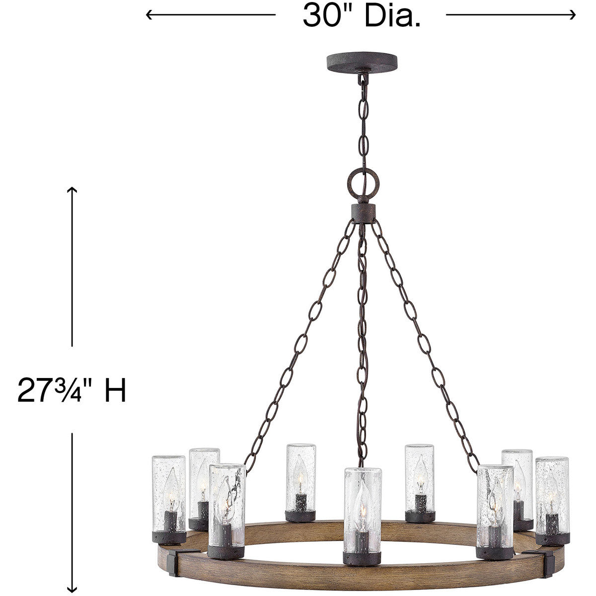 Hinkley Lighting Sawyer Large Single Tier Sequoia 29208SQ