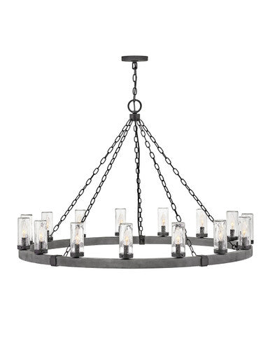 Hinkley Lighting Sawyer Extra Large Single Tier Aged Zinc 29209DZ