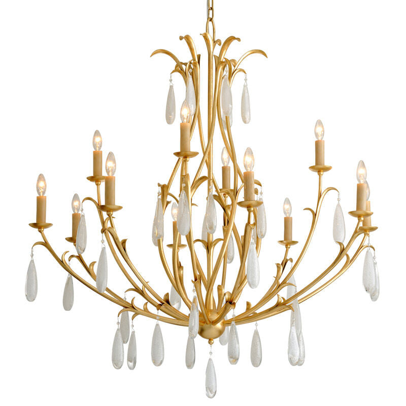 Corbett Lighting Prosecco Chandelier in Gold Leaf 293-012