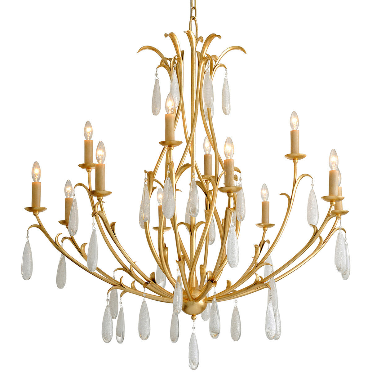 Corbett Lighting Prosecco Chandelier in Gold Leaf 293-012