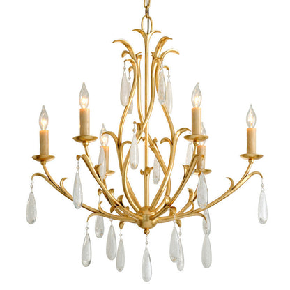 Corbett Lighting Prosecco Chandelier in Gold Leaf 293-06-GL