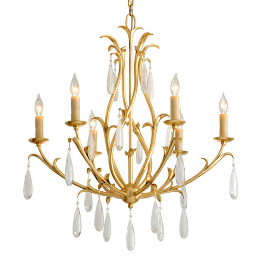 Corbett Lighting Prosecco Chandelier in Gold Leaf 293-06-GL