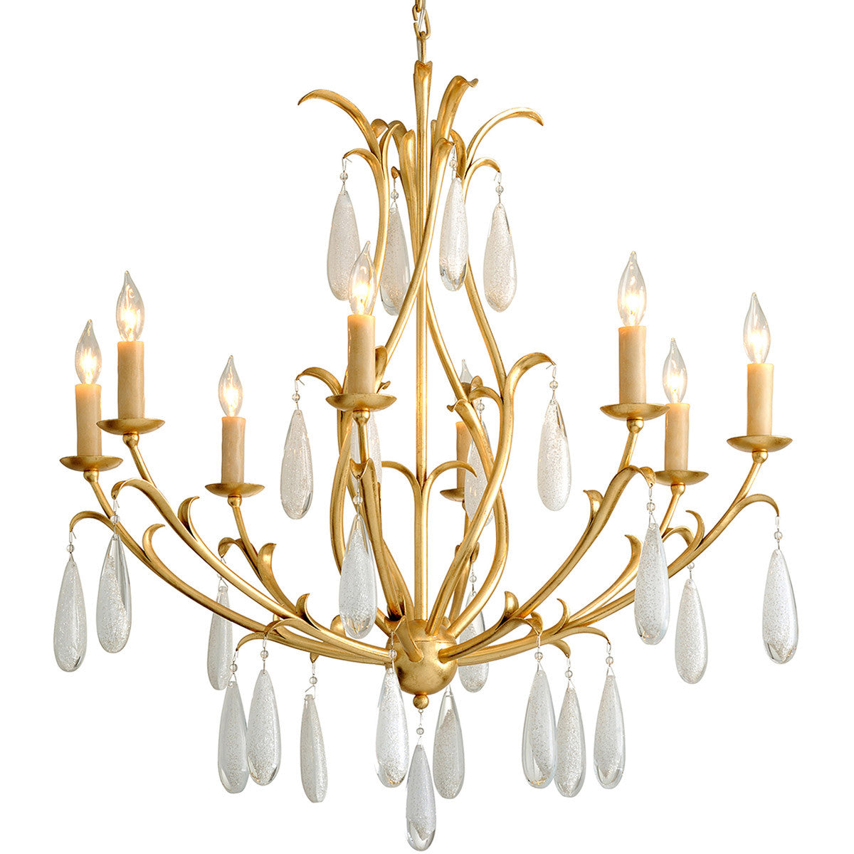 Corbett Lighting Prosecco Chandelier in Gold Leaf 293-08