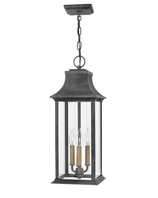 Hinkley Lighting Adair Large Hanging Lantern Aged Zinc LED Bulb(s) Included 2932DZ-LL