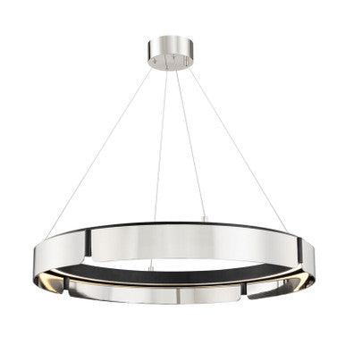 Hudson Valley Lighting Tribeca Chandelier in Burnished Nickel/black Combo 2933-BN/BK