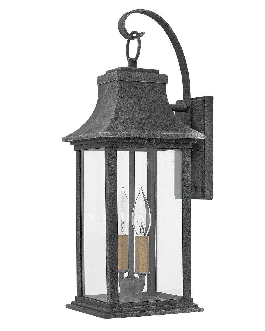 Hinkley Lighting Adair Medium Wall Mount Lantern Aged Zinc 2934DZ