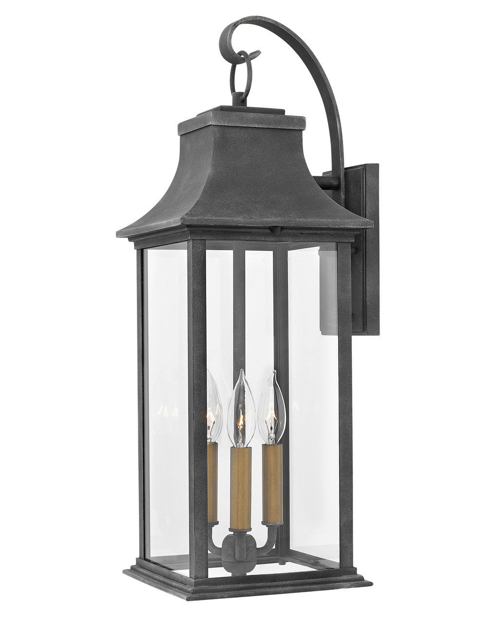 Hinkley Lighting Adair Large Wall Mount Lantern Aged Zinc LED Bulb(s) Included 2935DZ-LL