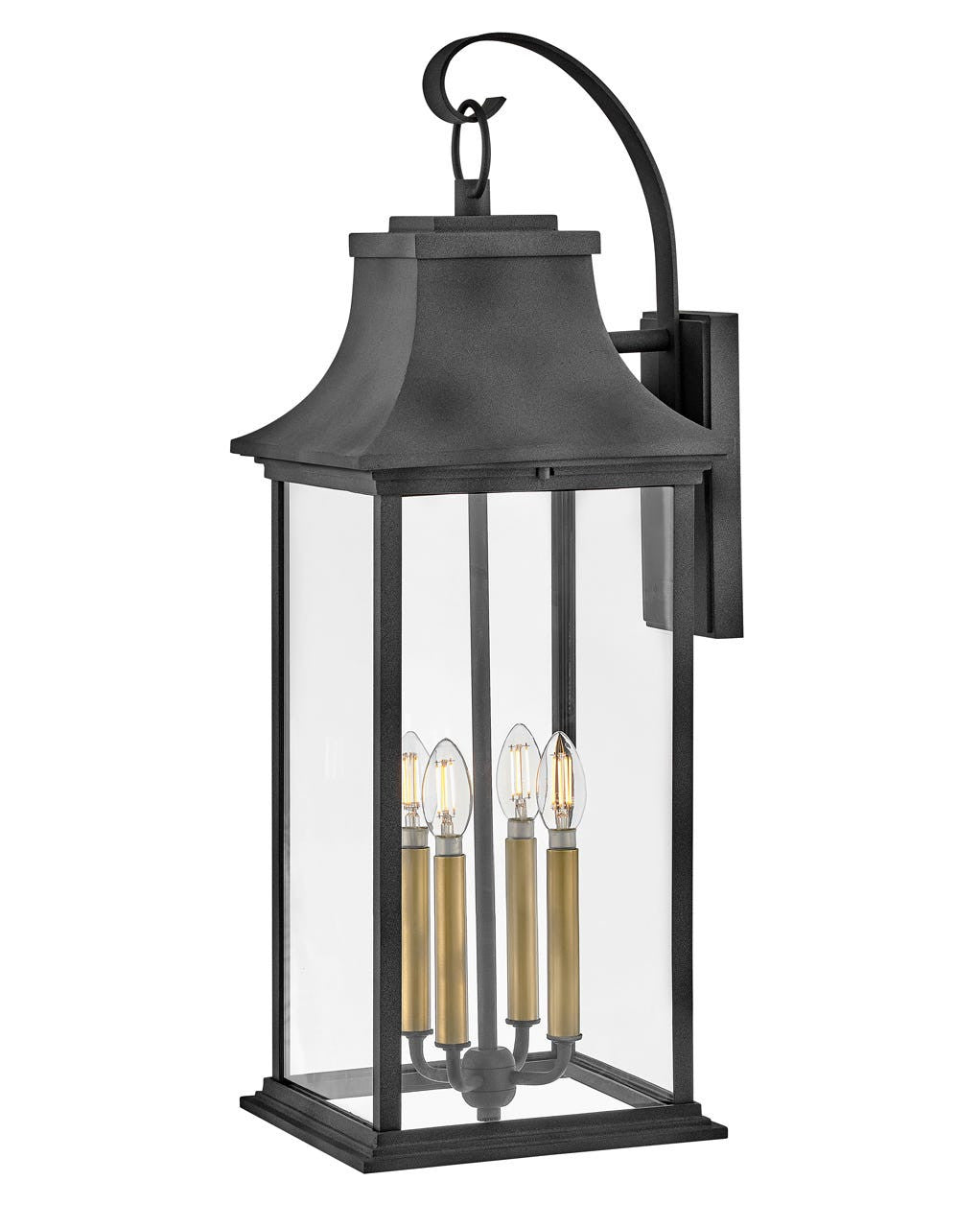 Hinkley Lighting Adair Extra Large Wall Mount Lantern in Aged Zinc 2938DZ